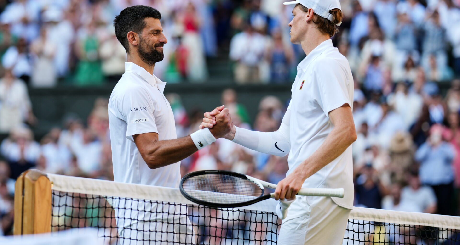 Jannik Sinner says what he finds 'amazing' about Novak Djokovic and reacts to knocking him out of Wimbledon this year