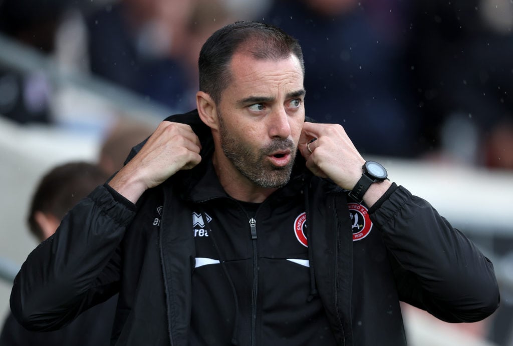 Ruben Selles looks on during Sheffield United vs York City in pre-season