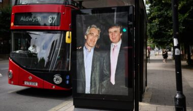 Trump and Epstein Image Appears by U.S. Embassy in London