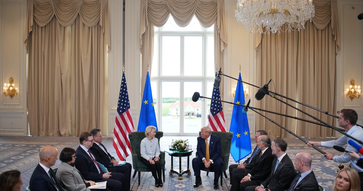 US and EU strike trade deal setting 15 percent tariff – POLITICO