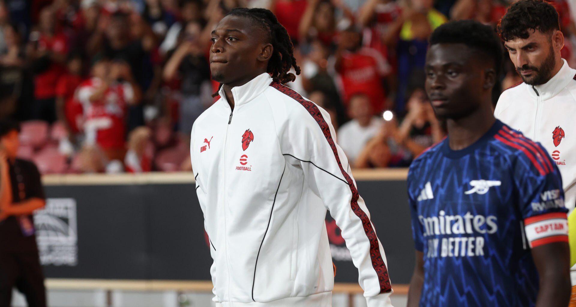 Why Rafael Leao went over to Declan Rice during AC Milan clash amid Arsenal transfer links