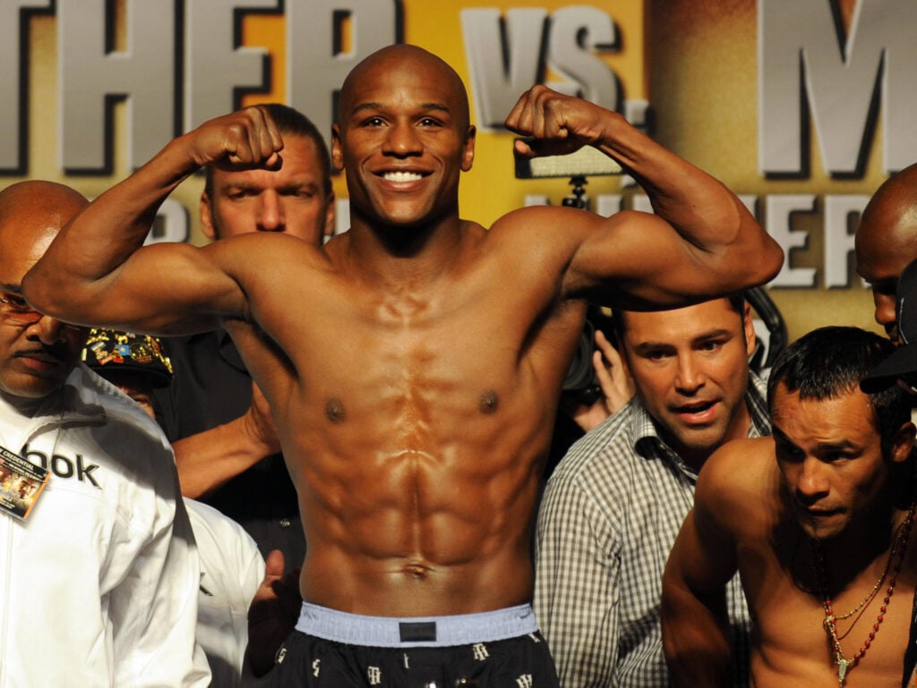 Floyd Mayweather weighing-in