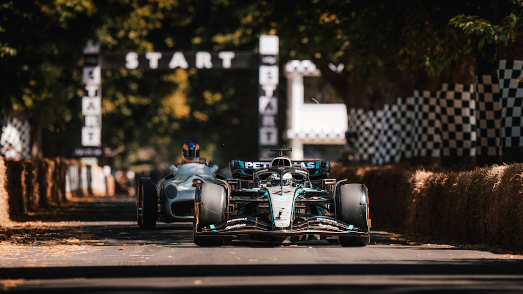 Mercedes F1 Best Images from the 2025 Goodwood Festival of Speed