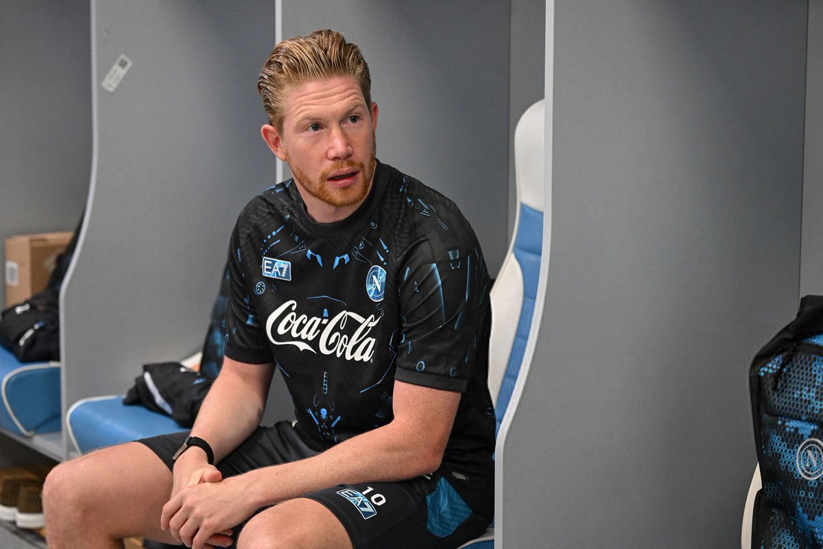 Kevin De Bruyne on first day of Napoli pre-season training, July 15, 2025.