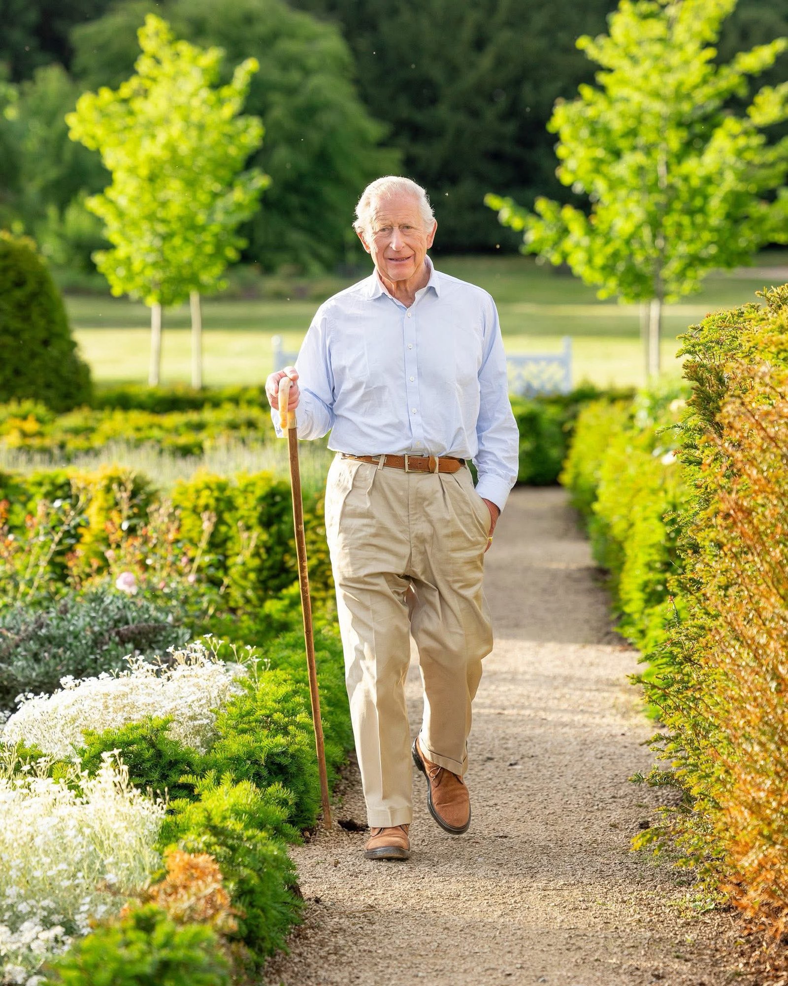 A new photograph of Charles has been released by Sandringham. (Sandringham Estate)