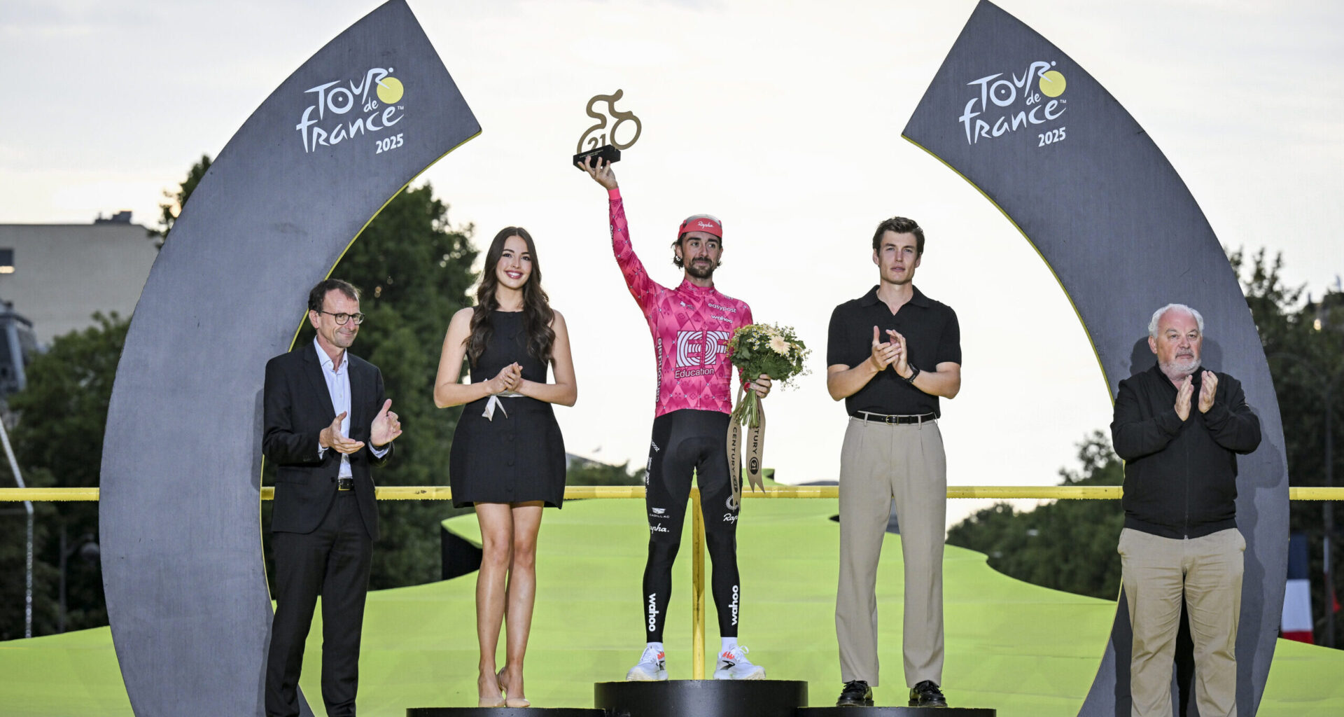 Ben Healy ends race of his life on Tour de France podium in Paris