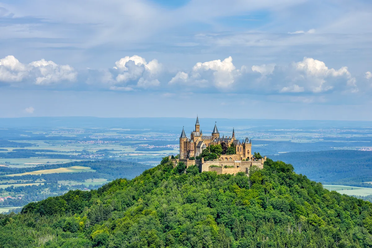 Hohenzollern Castle, Hechingen, Swabian Jura, Baden-Württemberg, Germany.