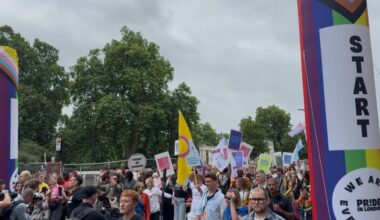 Beginning of Pride Festival March in London