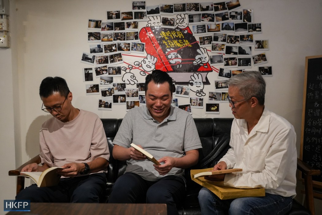 Editors of independent publisher gather on July 13, 2025. Photo: Kyle Lam/HKFP. 