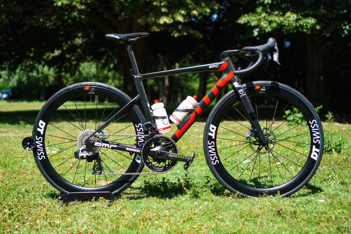 Julian Alaphilippe's new BMC Teammachine SLR 01 has pro-only tyres and a stunning raw-carbon finish