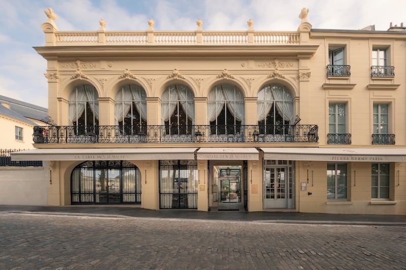 The facade of Les Lumières hotel