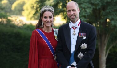 Kate elegantly wears the Royal Family Order of King Charles III for the first time