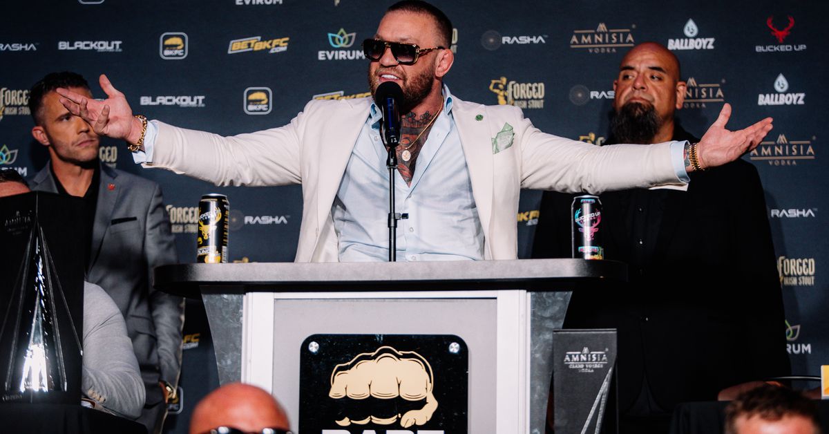 Conor McGregor tells Mike Perry ‘dance for me’ in return to BKFC, reveals new signings including Yoel Romero