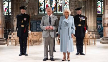 Charles and Camilla attend service to dedicate memorial stone to the late Queen – The Irish News