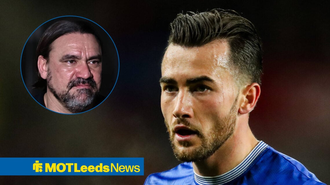 Leeds United forward Jack Harrison and Daniel Farke