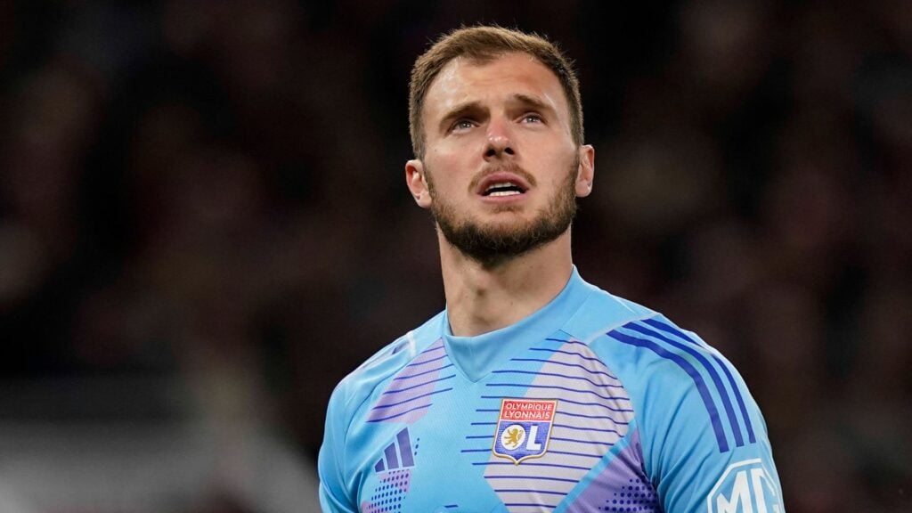 Lucas Perri in action for Ligue 1 side Lyon