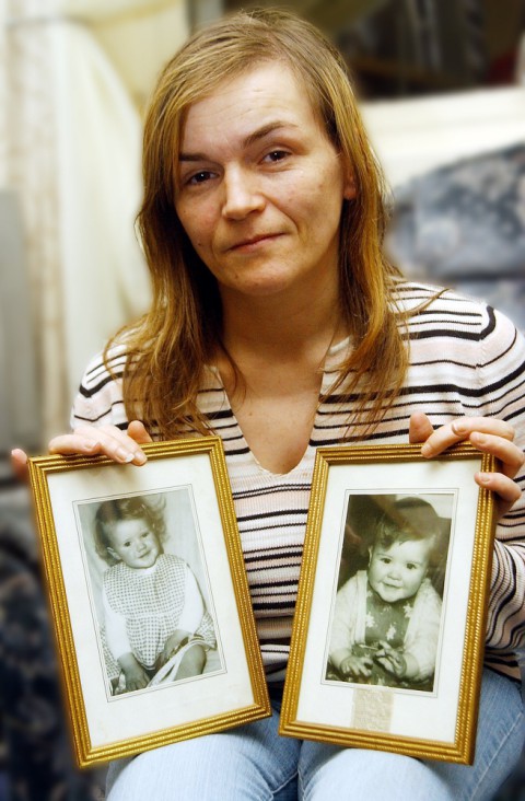 Headline: Why are they dumping this monster on my doorstep?<br />
Caption: TORMENT: Heartbroken Elizabeth with baby snaps of tragic Irene and John<br />
PICTURES GEORGE WRIGHT . ELIZABETH McMONIGLE WITH PICTURES OF HER BROTHER JOHN 13YRS AND SISTER IRENE 12 WHO WERE MURDERD IN THEIR HOUSE GLOSPIE STREET GOVAN IN 1976 SHE WAS 6 AT THE TIME ALEXANDER MILLAR WHO KILLED THE KIDS IS TO BE MOVED TO LEVERNDALE HOSPITAL JUST HALF A MILE FROM THEIR HOUSE.