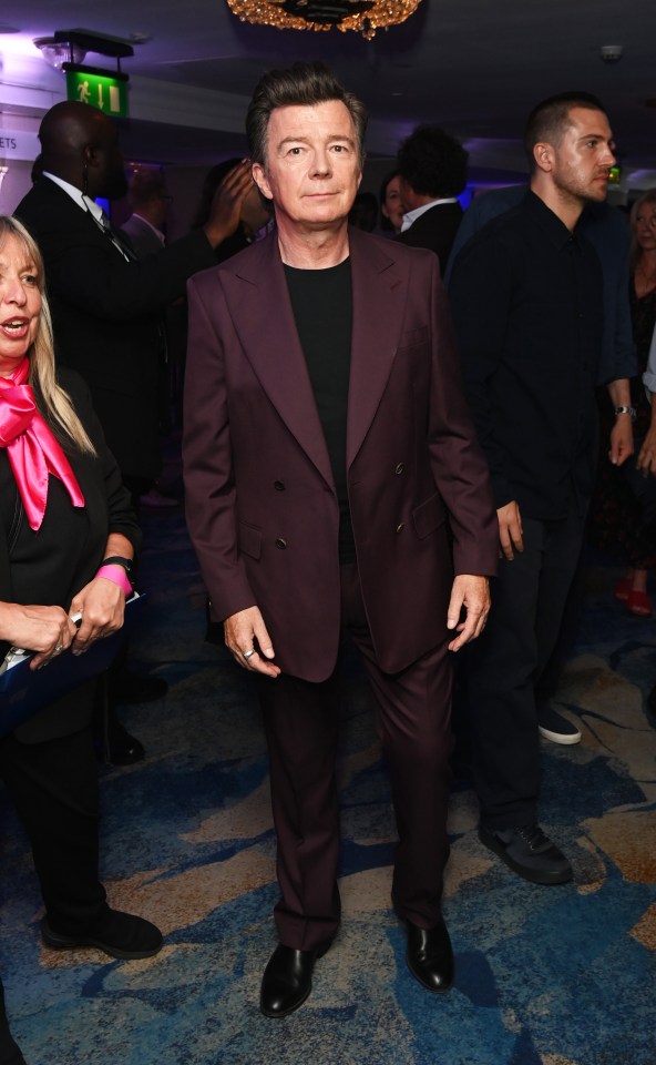 Rick Astley at an awards ceremony.