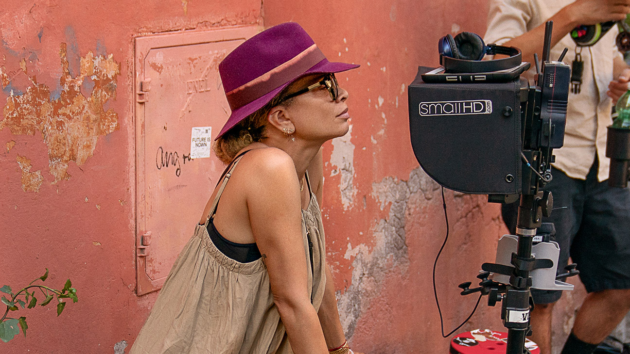 Director Victoria Mahoney on the set of The Old Guard 2.