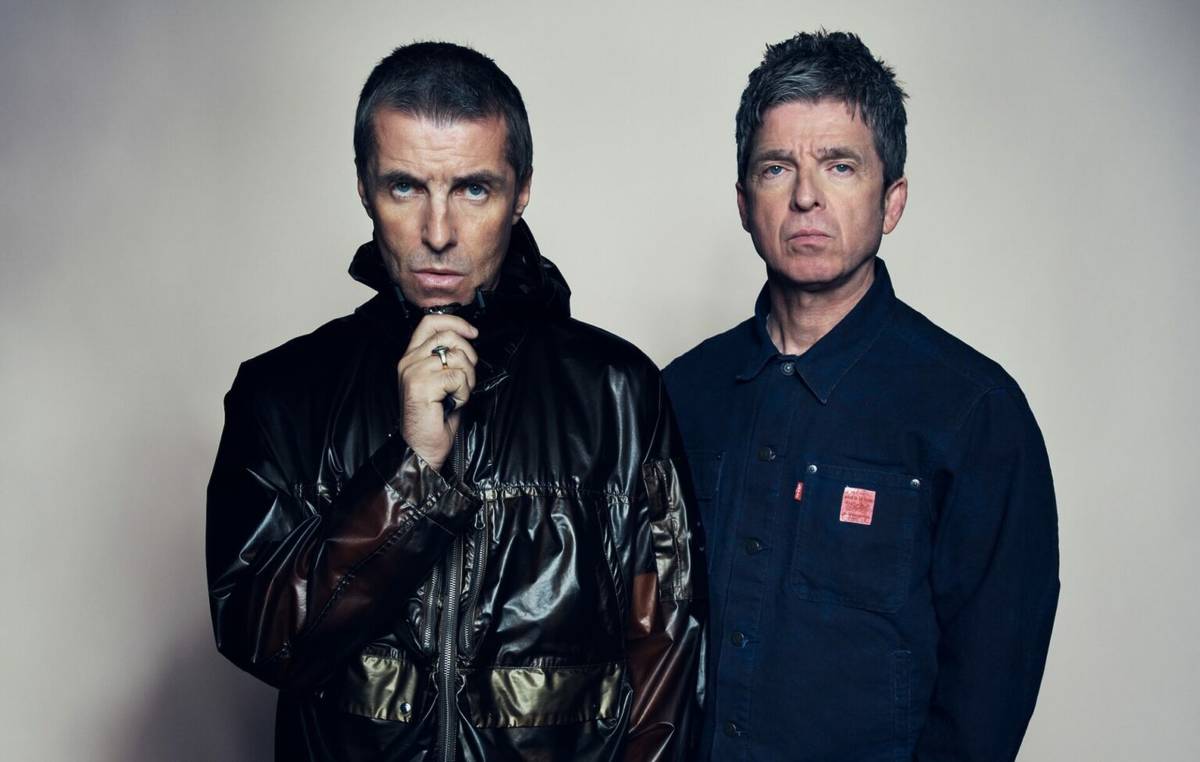 Liam Gallagher (left) and Noel Gallagher (right) in press shots ahead of the Oasis reunion