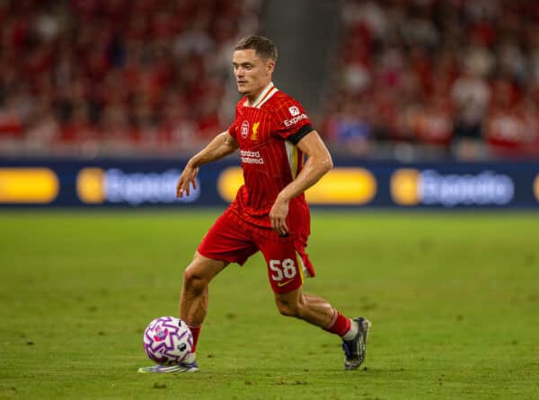 HONG KONG - Saturday, July 26, 2025: Liverpool's Florian Wirtz during the Hong Kong Football Festival 2025 pre-season match against AC Milan at the Kai Tak Stadium in Hong Kong on Day Six of the club's Asia Tour. (Photo by David Rawcliffe/Propaganda)