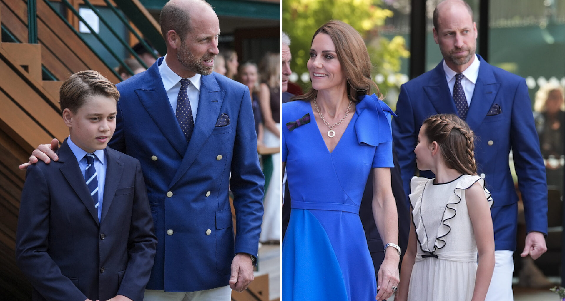 Prince William wearing crisp white Wimbledon pants