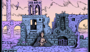 Cover of Phantom Spell - Heather & Hearth - has a 1970s D&D aesthetic