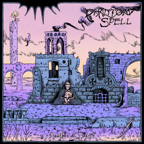 Cover of Phantom Spell - Heather & Hearth - has a 1970s D&D aesthetic