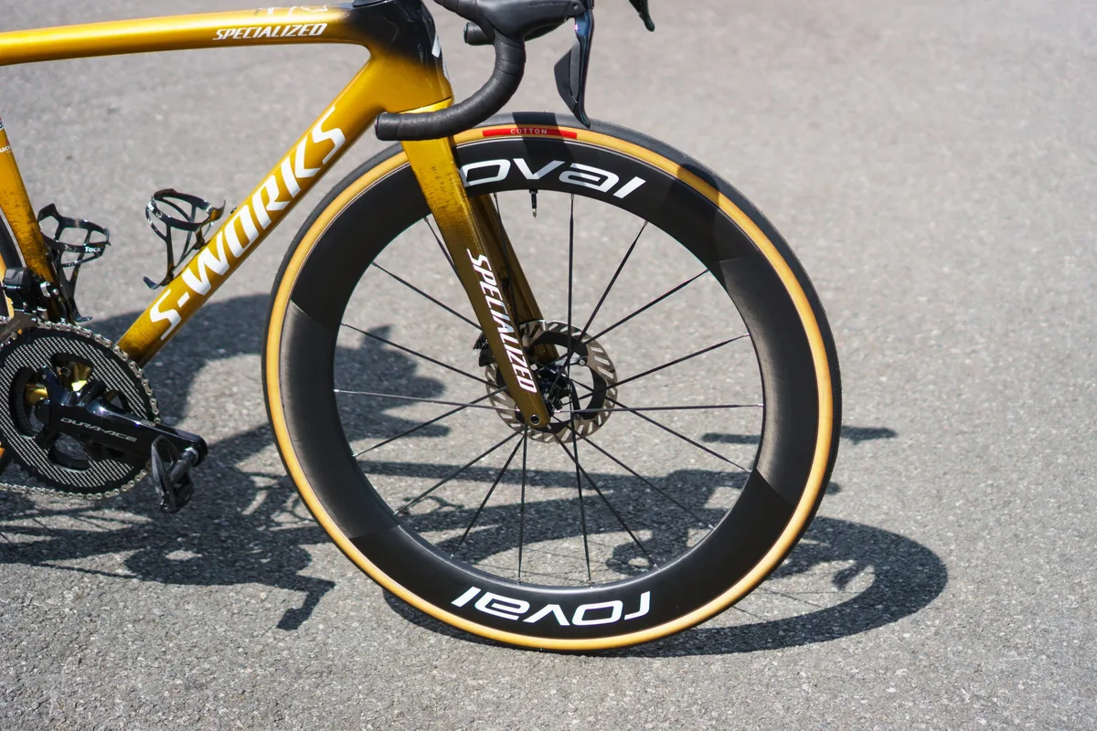 Remco Evenepoel's Specialized S-Works Tarmac SL8 at the 2025 Tour de France