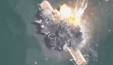 Drone boat explosion