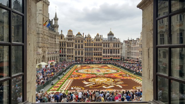The Brussels Flower Carpet, on the centre of the Grand Place