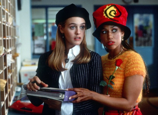 Editorial use only. No book cover usage. Mandatory Credit: Photo by Paramount/Kobal/Shutterstock (5883440b) Alicia Silverstone, Stacey Dash Clueless - 1995 Director: Amy Heckerling Paramount USA Scene Still Jane Austen