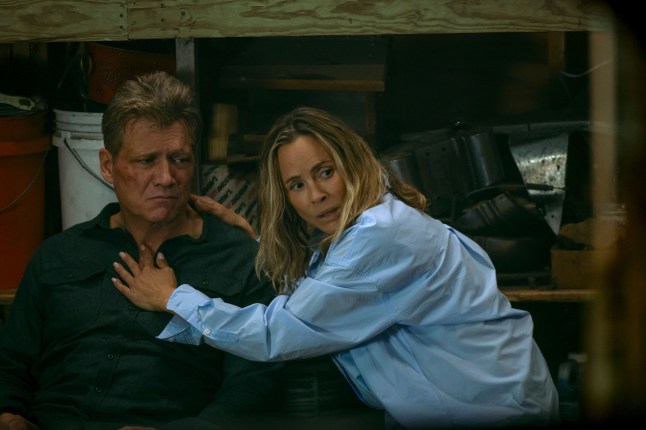 The Waterfront. (L to R) Holt McCallany as Harlan Buckley, Maria Bello as Belle Buckley in episode 104 of The Waterfront. Cr. Dana Hawley/Netflix ?? 2025