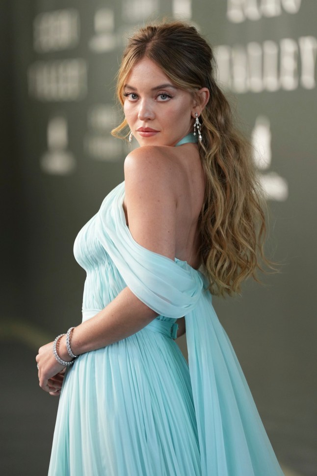 Sydney Sweeney poses for photographers upon arrival at the premiere of the film 'Echo Valley' on Tuesday, June 10, 2025, in London. (Photo by Scott A Garfitt/Invision/AP)