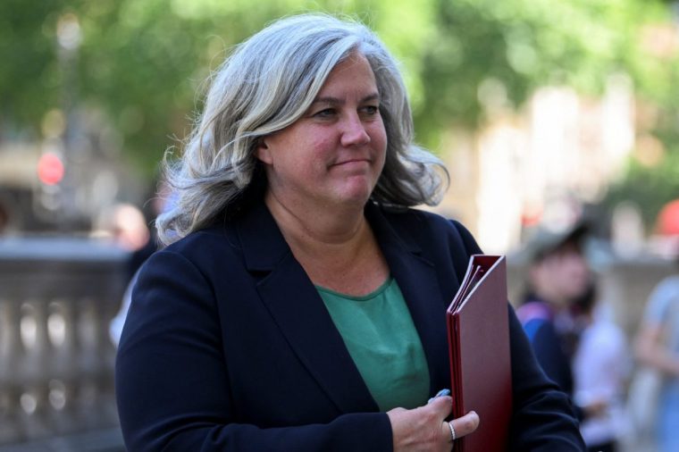 British Secretary of State for Transport Heidi Alexander walks on the day British Prime Minister Keir Starmer holds an emergency Cobra meeting to discuss Israel-Iran conflict, in London, Britain, June 18, 2025. REUTERS/Jaimi Joy