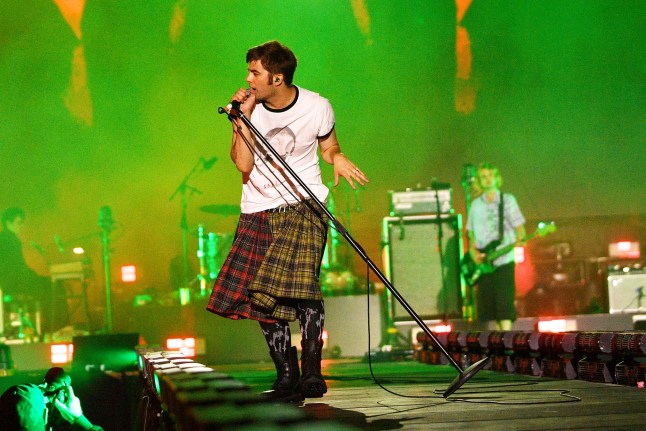 LONDON, ENGLAND - JULY 05: (EDITORIAL USE ONLY) Grian Chatten of Fontaines D.C performs at Finsbury Park on July 05, 2025 in London, England. (Photo by Jim Dyson/Getty Images)