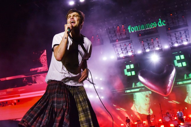LONDON, ENGLAND - JULY 05: Grian Chatten of Fontaines D.C performs at Finsbury Park on July 05, 2025 in London, England. (Photo by Jim Dyson/Getty Images)