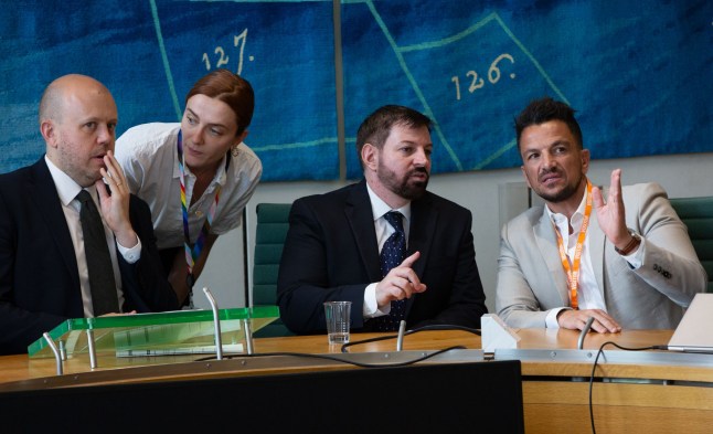 Joe Powell (Labour MP), Assistant to Joe, Fabio D'Andrea & Peter Andre Parliamentary film screening