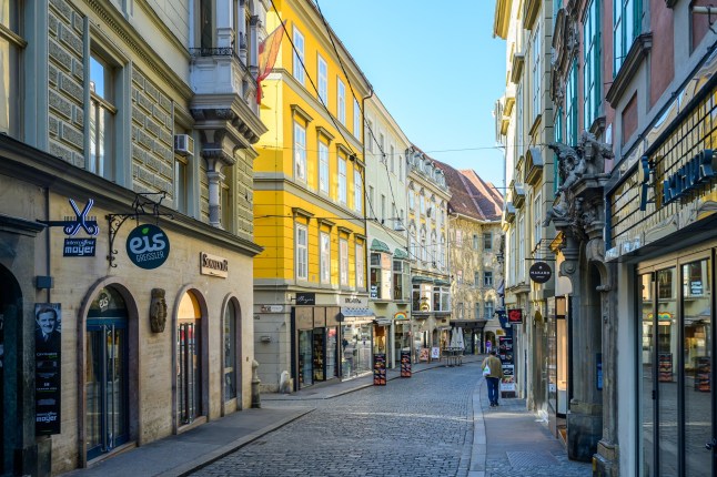 graz, austria, 24 may 2025, street in the old town; Shutterstock ID 2632729429; purchase_order: -; job: -; client: -; other: -