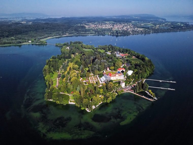 Aerial view of Mainau Island, Germany