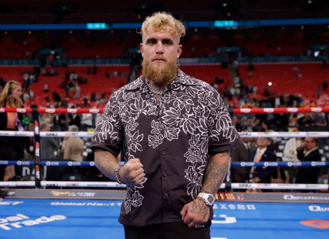 Boxing - Oleksandr Usyk v Daniel Dubois - Undisputed World Heavyweight Title - BoxPark Wembley, London, Britain - July 19, 2025 Jake Paul in the ring after Oleksandr Usyk won his fight against Daniel Dubois Action Images via Reuters/Andrew Couldridge