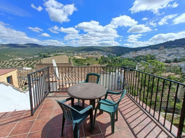 A terrace overlooking rolling countryside in Montefrio
