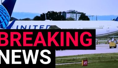 Police at Heathrow airport surround United Airlines plane after emergency landing | News UK
