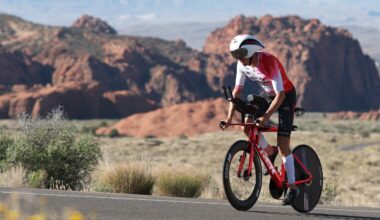 Sam Long bike leg IRONMAN 703 St George 2025 photo credit Getty Images for IRONMAN