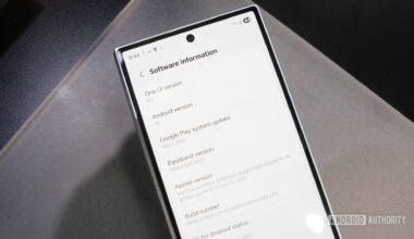Samsung Galaxy Z Fold 7 About Phone screen showing Android 16 and One Ui 8