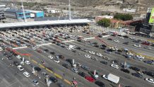The San Ysidro border crossing into Tijuana.
