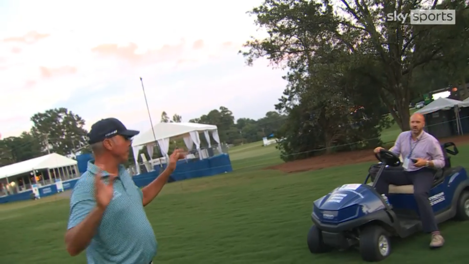 Kuchar threw his hands up saying the horn had 'theoretically' been blown