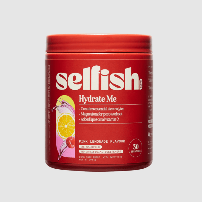 Red tub with large cream branding across