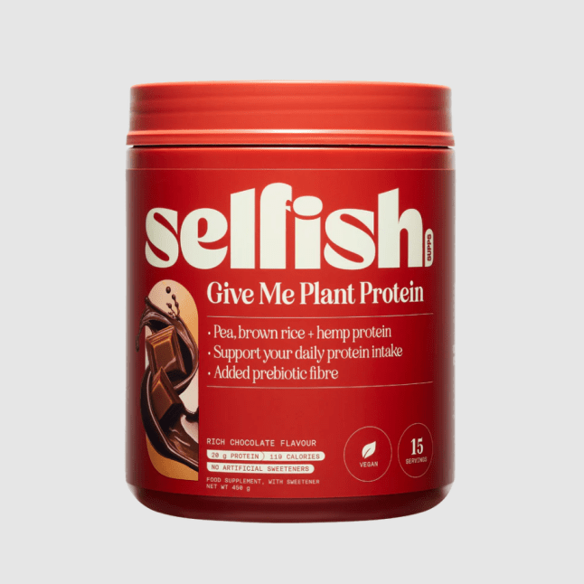 Red tub with large cream branding across