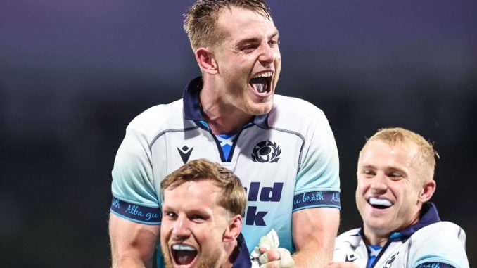Stafford McDowall, Rory Hutchinson and Arron Reed all return to the Scotland team for Friday's final Skyscanner Pacific Tour clash against Samoa at Eden Park. Image: Scottish Rugby / Fiona Goodall / SNS Group